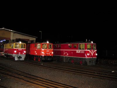 2095.01 , 2095.12 , Vs73 auf der Lightshow in Tischlerhäusl
Am Abend des 25.10.2008 veranstalteten die SLB zum Jubiläum "50 Jahre 2095er" 
 eine Lightshow  im Betriebshof Tischlerhäusl .
