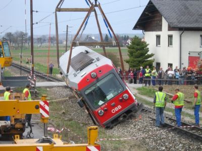 Unfall Lkw gegen Zug 03.03.2007 Weinburg
