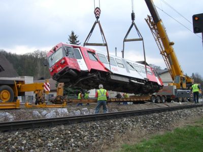 Unfall Lkw gegen Zug 03.03.2007 Weinburg
