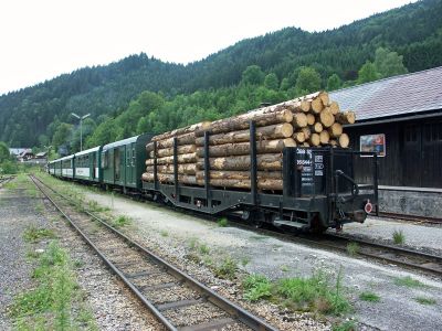 Holztrifterzug
Zu meiner Freude war ein SSm am Zugschluss des Holztrifterzuges.
